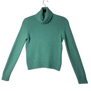 Daniel Bishop Light Green Cashmere Turtleneck Sweater Sz S Preppy, Collegiate